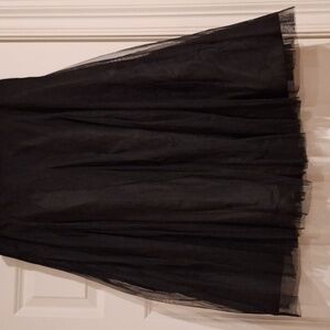 Vintage Black Tulle Skirt Lined Alex‎ Evenings Size 16P Evening Wear